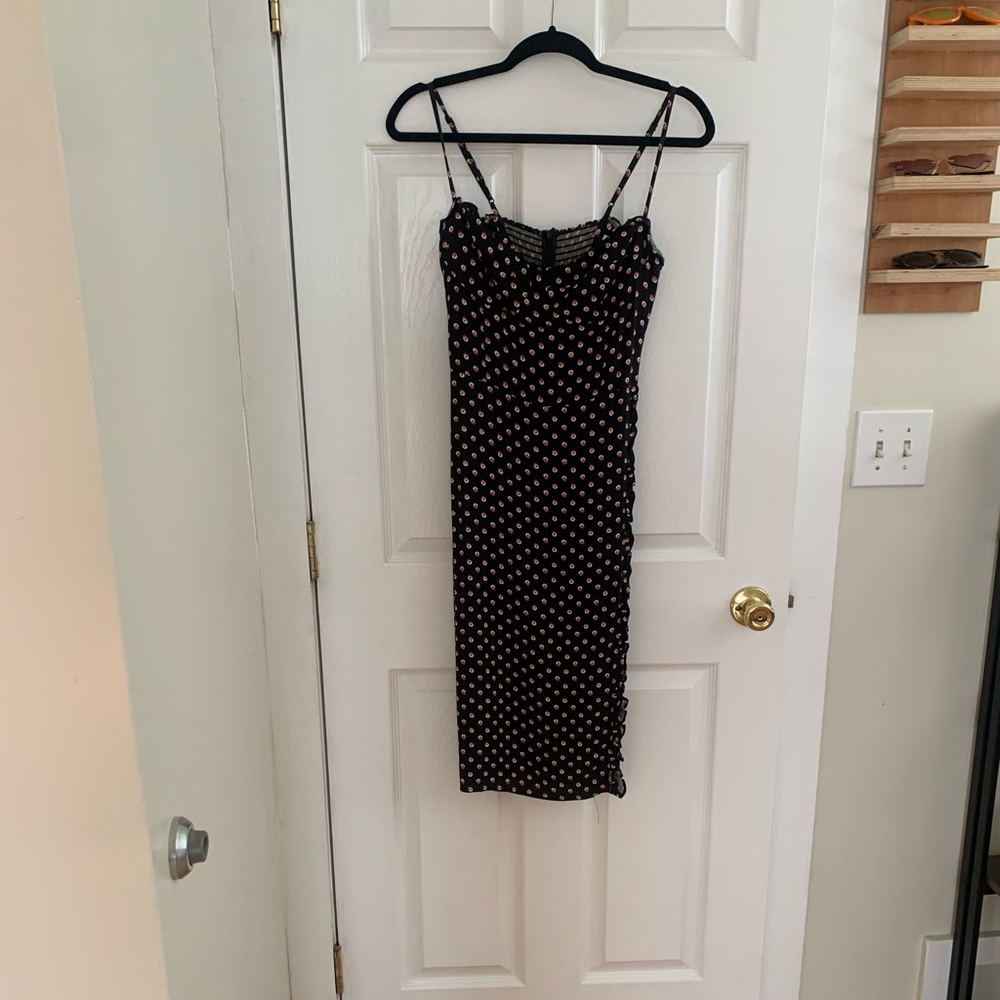 Reformation Blue Sheath Dress Sweetheart Neckline Midi - Picture 3 of 7